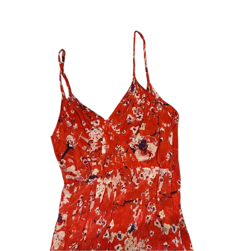 Lily and Lionel & Free PeopleGodet Slip Dress Floral Red Maxi - Picture 4 of 5